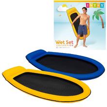 Intex sieťovaná podložka na vodu v žltej a modrej farbe.