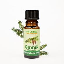 Fľaša s esenciálnym olejom Smrek.