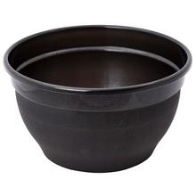 Čierna misa na kvety s priemerom 18 cm.