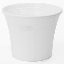 Kvetináč Irys v hnedé farbe s priemerom 19 cm a výškou 15,8 cm.