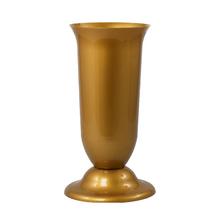 Čierna hrobová váza s lesklým povrchom.