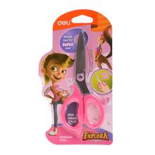 Detské nožnice s okrúhlymi hrotmi, 135mm, značky Deli Explora.