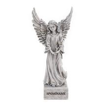 Sivý anjel s ružou, smútočný dekor