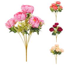 Umelé kvety pivónie v mixe farieb.