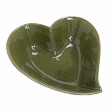 Zelená srdcová ozdoba