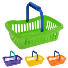 Plastový nákupný košík v zeleno-modrej farbe.