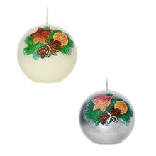 Vianočné sviečky v tvare guľe v mixe farieb.