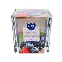 Aromatická sviečka v skle s ovocnou vôňou lesných plodov.