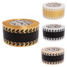 Stuha 6cmx50y v rôznych farbách s listovým vzorom.