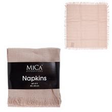 Obrúsky Villia béžové, 4 kusy, 40x40 cm