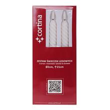 Biele LED sviečky s batériami, 24 cm, 2 kusy.