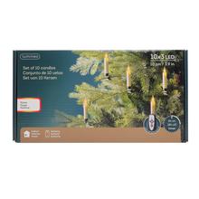 Sada LED sviečok na baterky, 10 kusov.