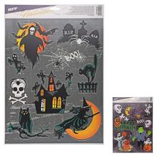 Okenná fólia Halloween s glitrami