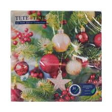 Vianočné servítky s motívom vianočného stromčeka.