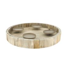 Stojan na sviečky z historického dreva s priemerom 38 cm.