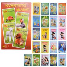 Detské kartové hry mix s obrázkami zvierat.