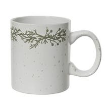 Biela šálka s vianočným vzorom