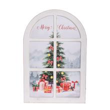 LED obraz s krajinou a stromom v zimnej scenérii.