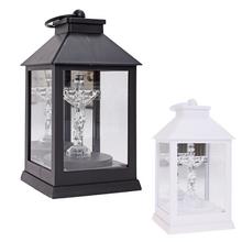 LED lucerna kríž biela a čierna