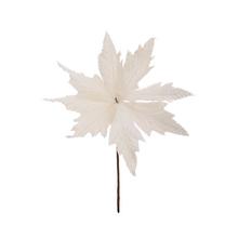 Umelá kvetina - krémová ruža so zlatým stredom.