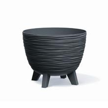 Okrúhla misa na nohách v antracitovej farbe.