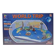 3D priestorová mapa sveta puzzle