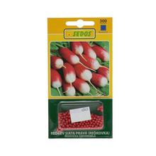 Semená reďkovky červenej a bielej v blisterovom balení.