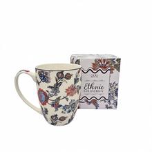 Šálka 360ml etnik s kvetinovým vzorom.