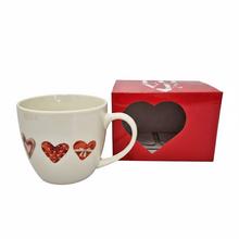 Šálka srdcia 460ml s červenou krabičkou