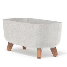 Biely hrantík Gracia z ekologického dreva na nožičkách.