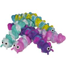 Fidget Pop N' Stick hračka, húsenica v rôznych farbách.