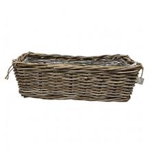 Hrantík kubu ratan sivý 60x23x20cm