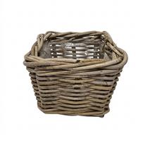 Kôš kubu ratan sivý 18x18x16cm