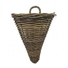 Kôš záves kubu ratan sivý pr.35/30x42cm