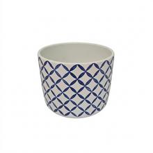 Obal Bari s modrými dlaždicami, keramický kvetináč.