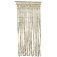 Záclona z polyestera a bavlny s bambusovou tyčou, 200 cm x 95 cm.