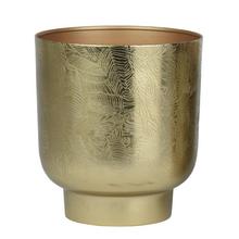Kvetináč obal so vzorom listov V24,5cm/pr.22,5cm/zlatý vzor veľký