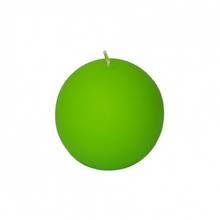 Matná zelená guľa sviečka 80 mm