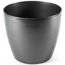 Strieborný kvetináč Magnolia s okrúhlym dizajnom.