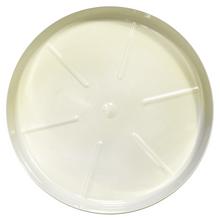 Krémová okrúhla miska pod kvetináč.