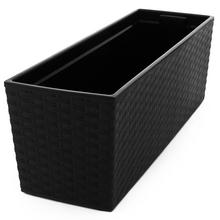 XXX625 HRANTÍK+VKLAD BEGONIA RATTAN ČIERNY 19x56x19cm - FLORASYSTEM