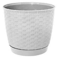 DRLO165 KVETINÁČ RATOLLA ROUND BIELY 16,5xh14,2CM/2L - FLORASYSTEM