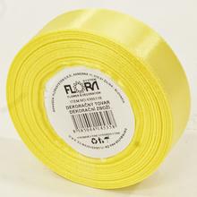 SATEN STUHA 20MM/15M BL.ŽLTÁ FARBA 082  - FLORASYSTEM