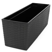 XXX625 HRANTÍK+VKLAD BEGONIA RATTAN GRAFIT METALIK 19x56x19cm - FLORASYSTEM