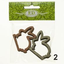 Dekoračný zajačik v prírodnej a ružovobielej farbe, balenie 6 kusov.