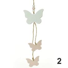 Záves motýľ a kvet mix v pastelových farbách.