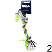 Hračky pre psov - lano s uzlami v mixe farieb.