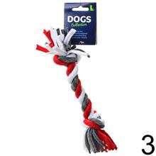 Hračky pre psov - lano s uzlami v mixe farieb.