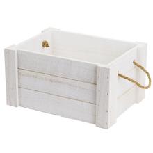 Biela drevená debnička s ušami