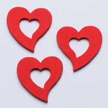 VÝREZ SRDCE DREV.ČERVENÉ S/40 3CM SUPER CENA! - FLORASYSTEM